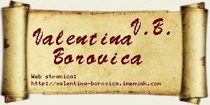 Valentina Borovica vizit kartica